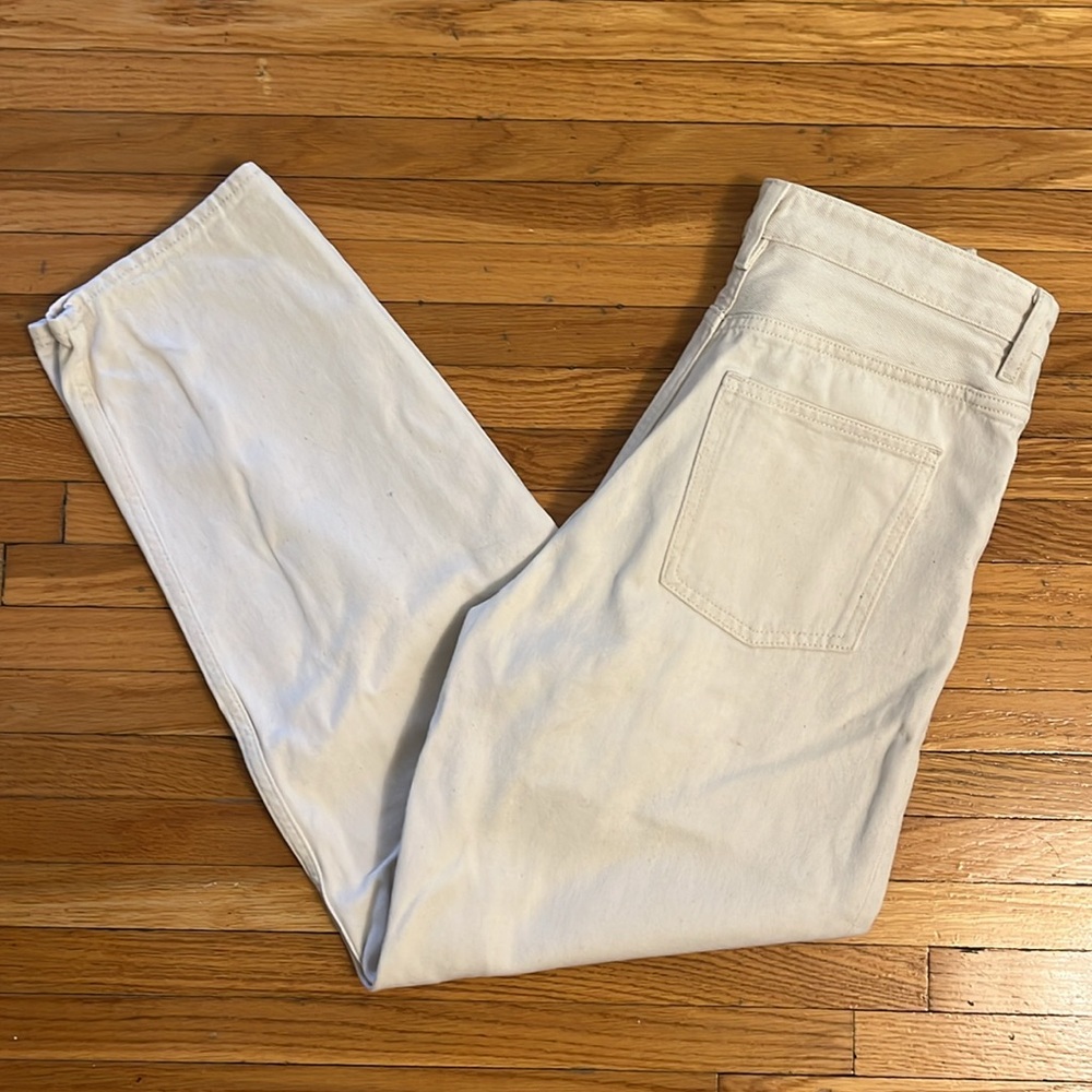 COS Tapered High Rise Jeans in Cream - Picture 6 of 7